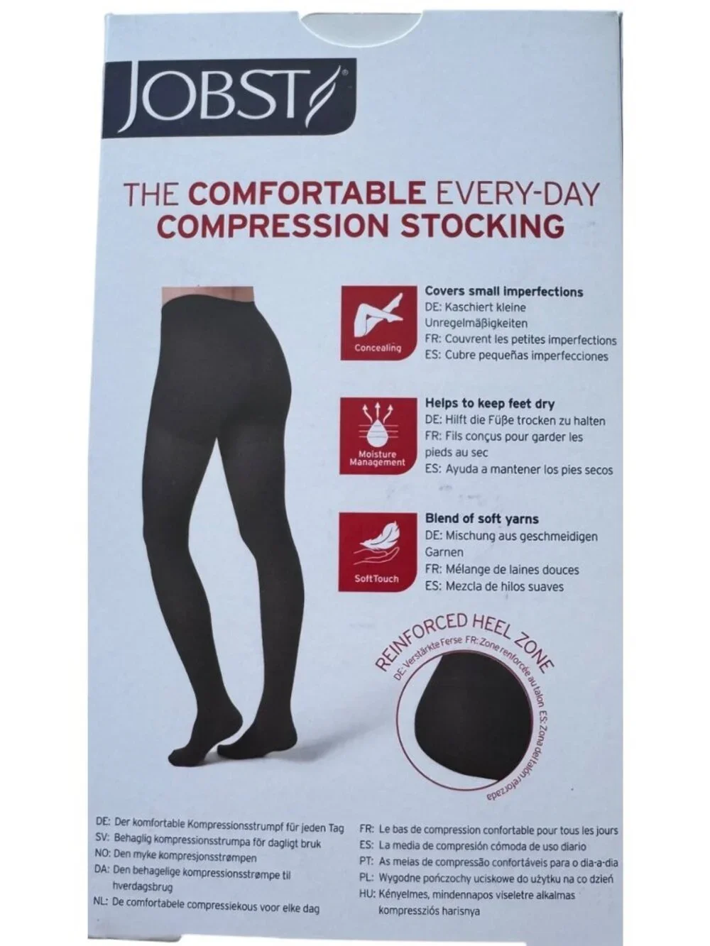 Jobst Compression Stockings Opaque Black Large Waist CT Support 30-40 MmHg NEW - Picture 2 of 9